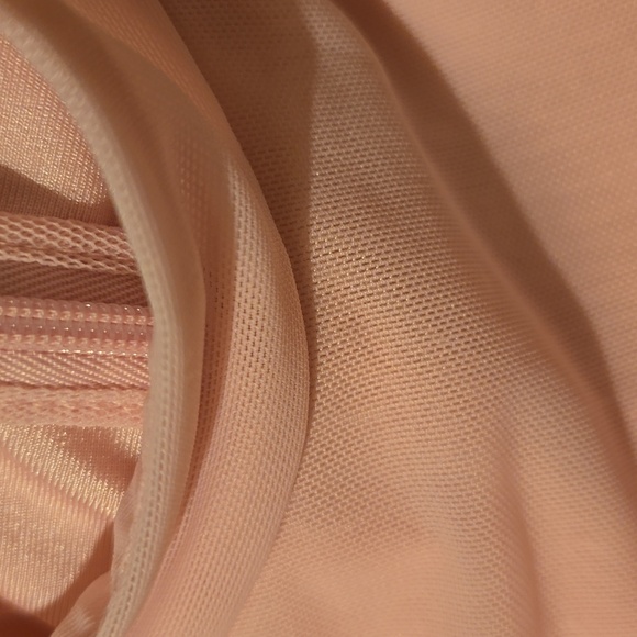 Bardot Lea Drop-Waist Mesh Maxi Blush Long Sleeve Dress, Retail $189.00US - Picture 16 of 16